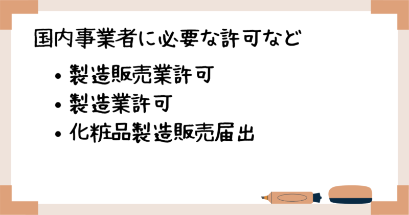 化粧品_国内事業者に必要な許可など