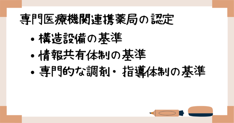 専門医療機関連携薬局の認定
