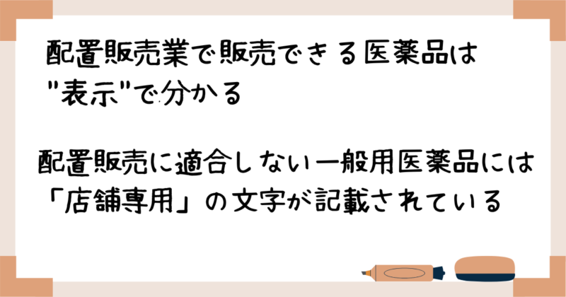配置販売業で販売できる医薬品は表示で分かる